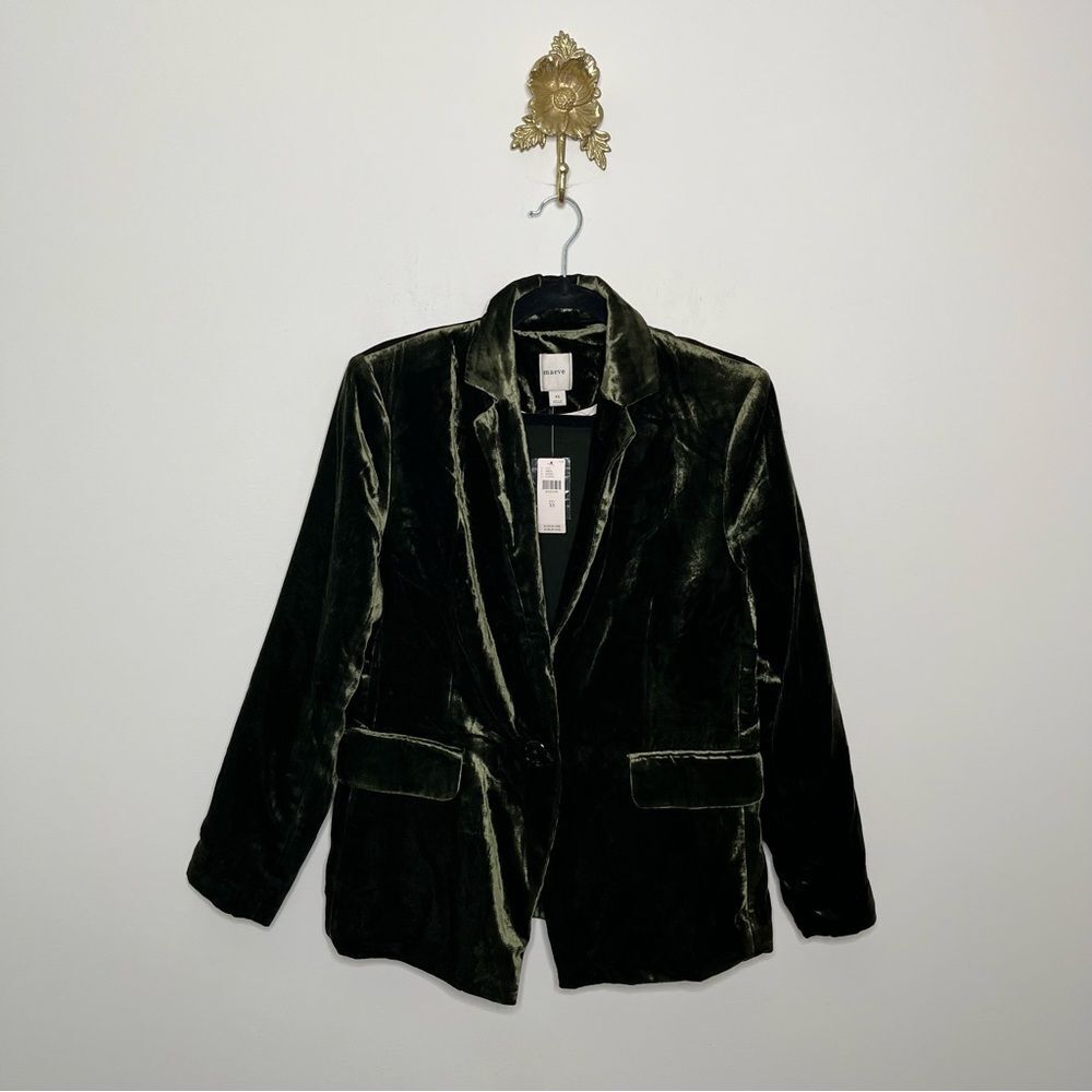 Anthropologie Maeve Tessie Velvet Blazer XS